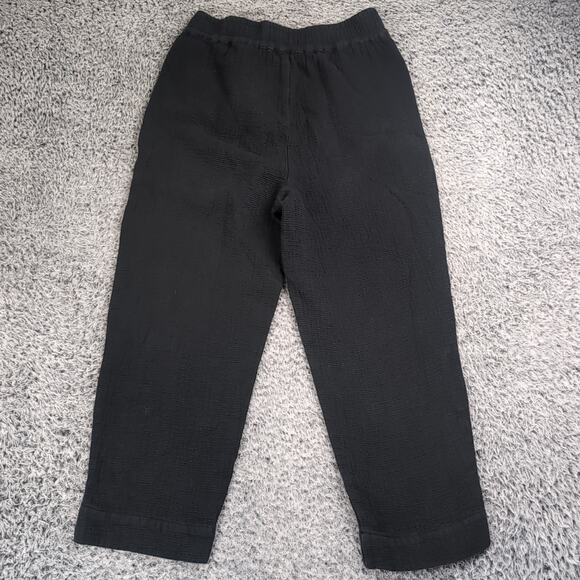 Madewell Pants Women Small Black Classiccore Preppy Minimalist Crop Leg Pull On - Picture 2 of 10